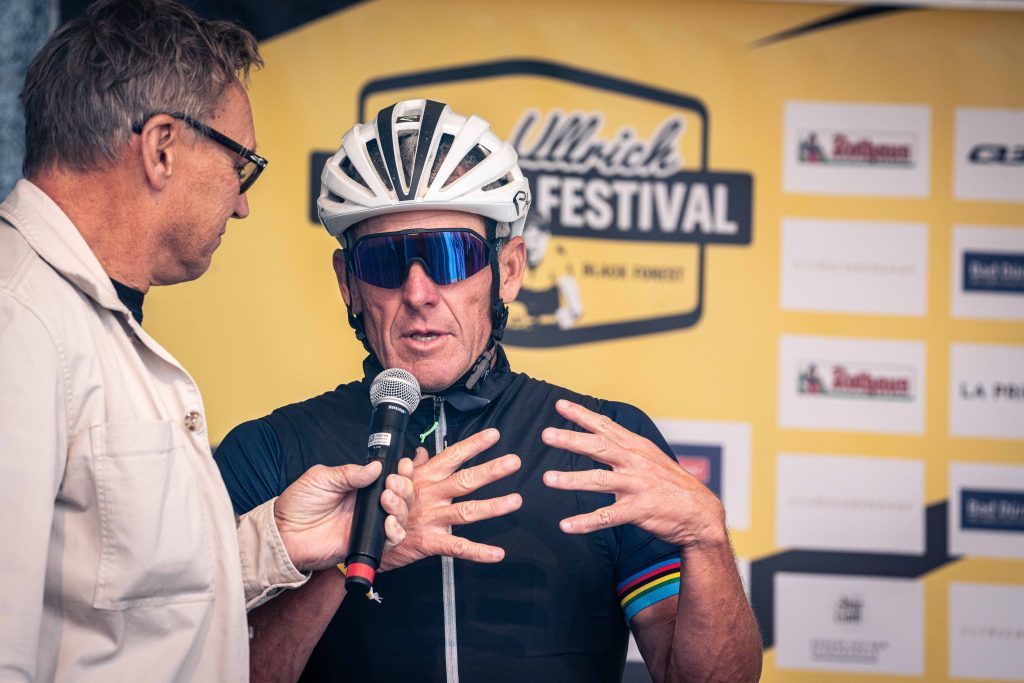 Jan Ullrich im Gespräch auf der Festival-Bühne